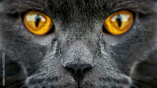 The eyes of the black cat UHD wallpaper