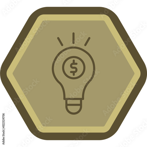 Idea Line Polygon Icon