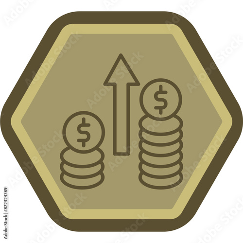 Profit Line Polygon Icon