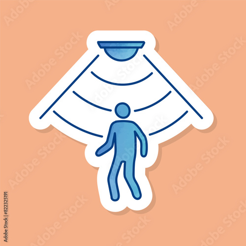 Motion sensor color sticker