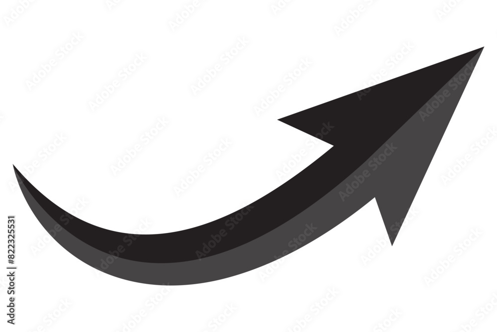 Simple black arrow up symbol isolated on white, upload icon