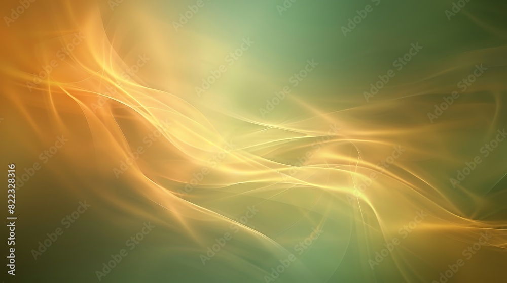 gradient color with smooth curves and soft edges, gold and green hues, 16:9