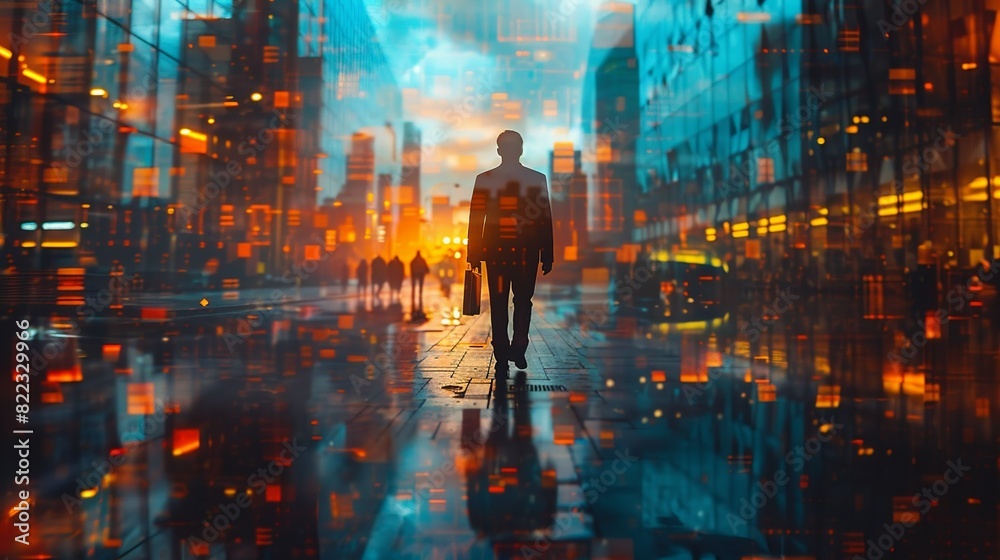 Double exposure Business, Double exposure of a businessman shaking hands with a colleague, overlaid with a city skyline and office buildings, symbolizing successful urban business partnerships. Double exposure Business, Double exposure of a businessman shaking hands with a colleague, overlaid with a city skyline and office buildings, symbolizing successful urban business partnerships.