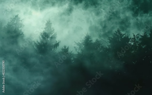 Misty Forest Silhouettes