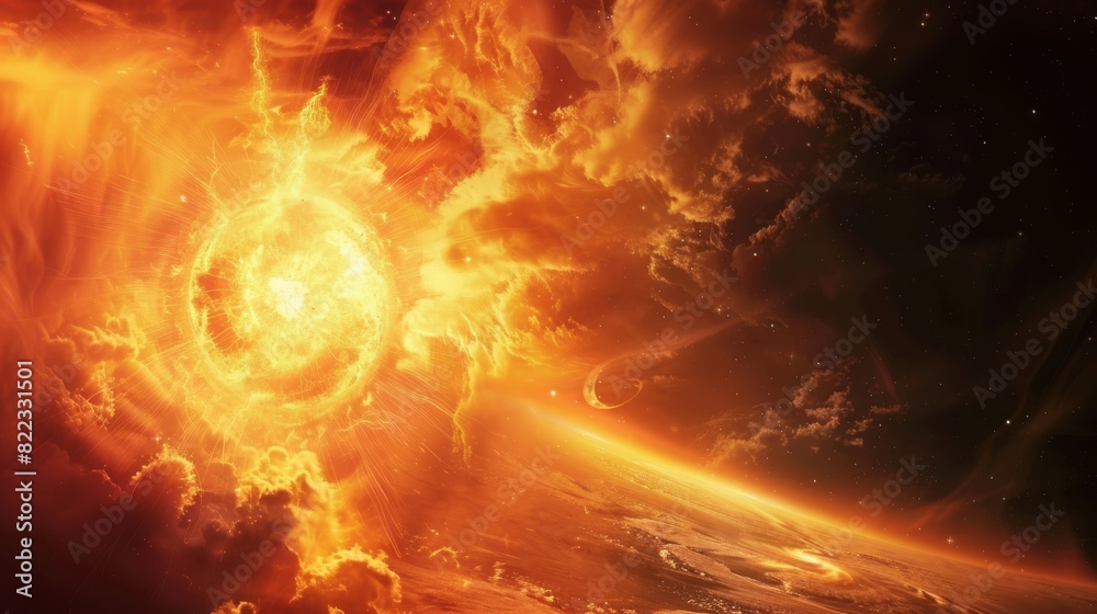 Obraz premium Great solar storm