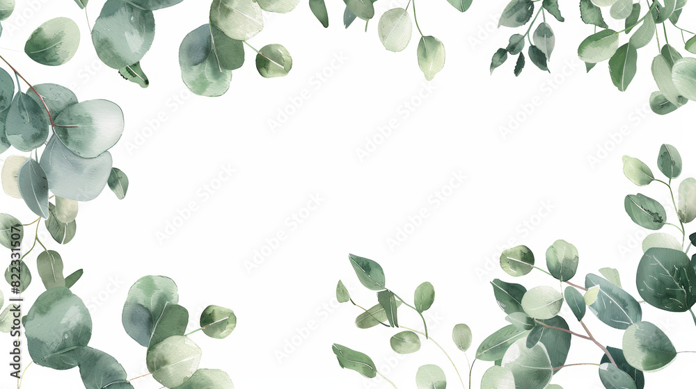 leave frame isolated on white, copy space leave frame isolated on white, copy space