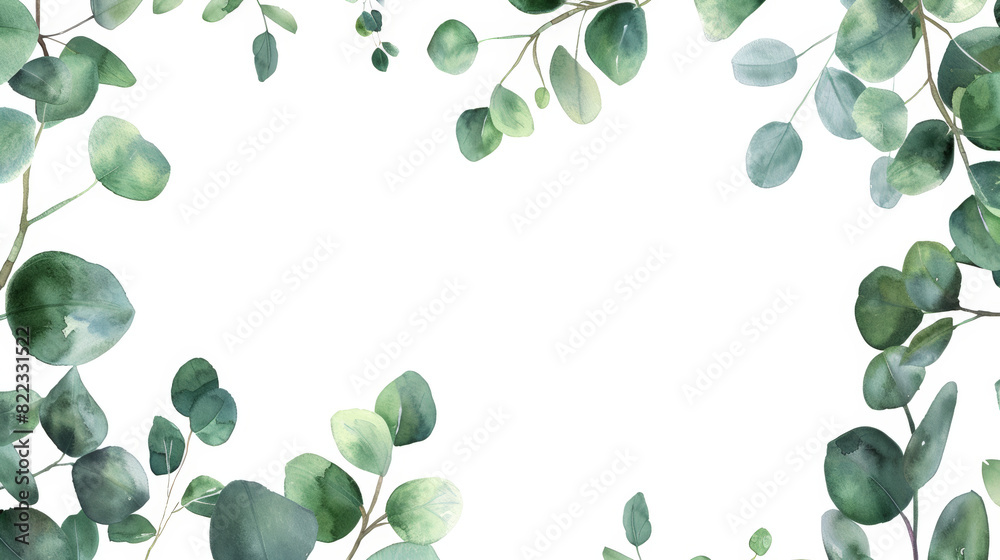 leave frame isolated on white, copy space leave frame isolated on white, copy space