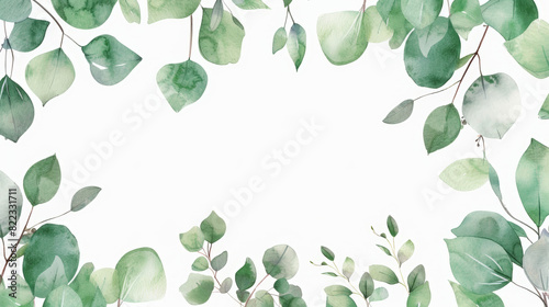 leave frame isolated on white, copy space