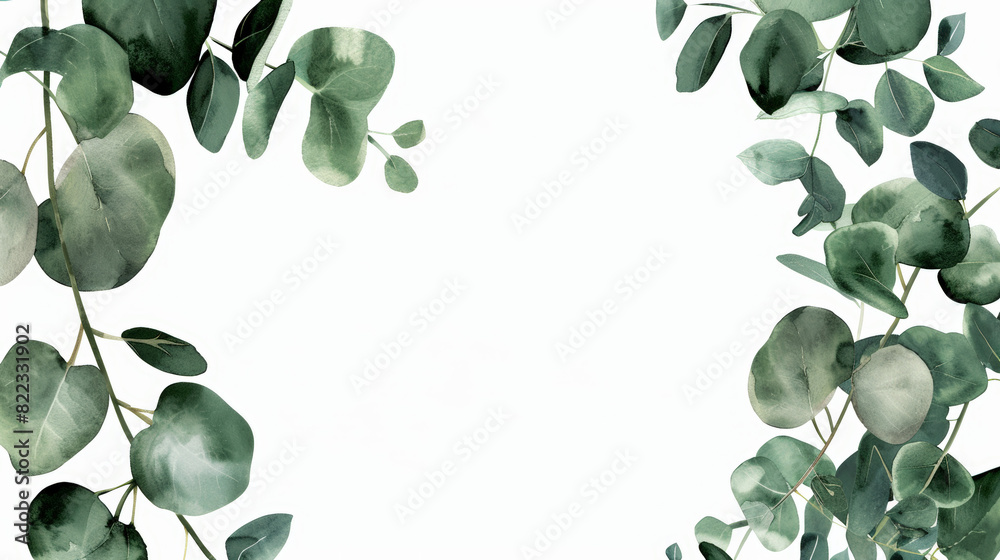 leave frame isolated on white, copy space leave frame isolated on white, copy space