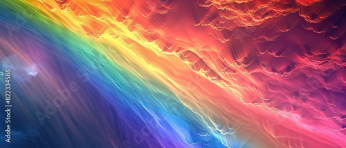 rainbow 3d wallpaper background illustration widescreen, Generate AI