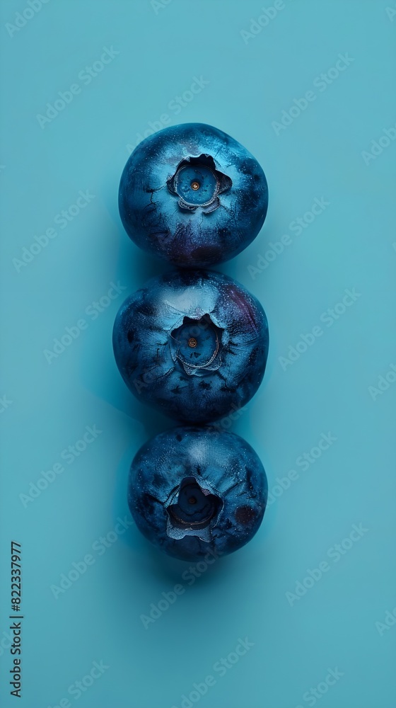 Fresh Sweet Blueberries Close Up On Clean Background (Generative AI) Fresh Sweet Blueberries Close Up On Clean Background (Generative AI)