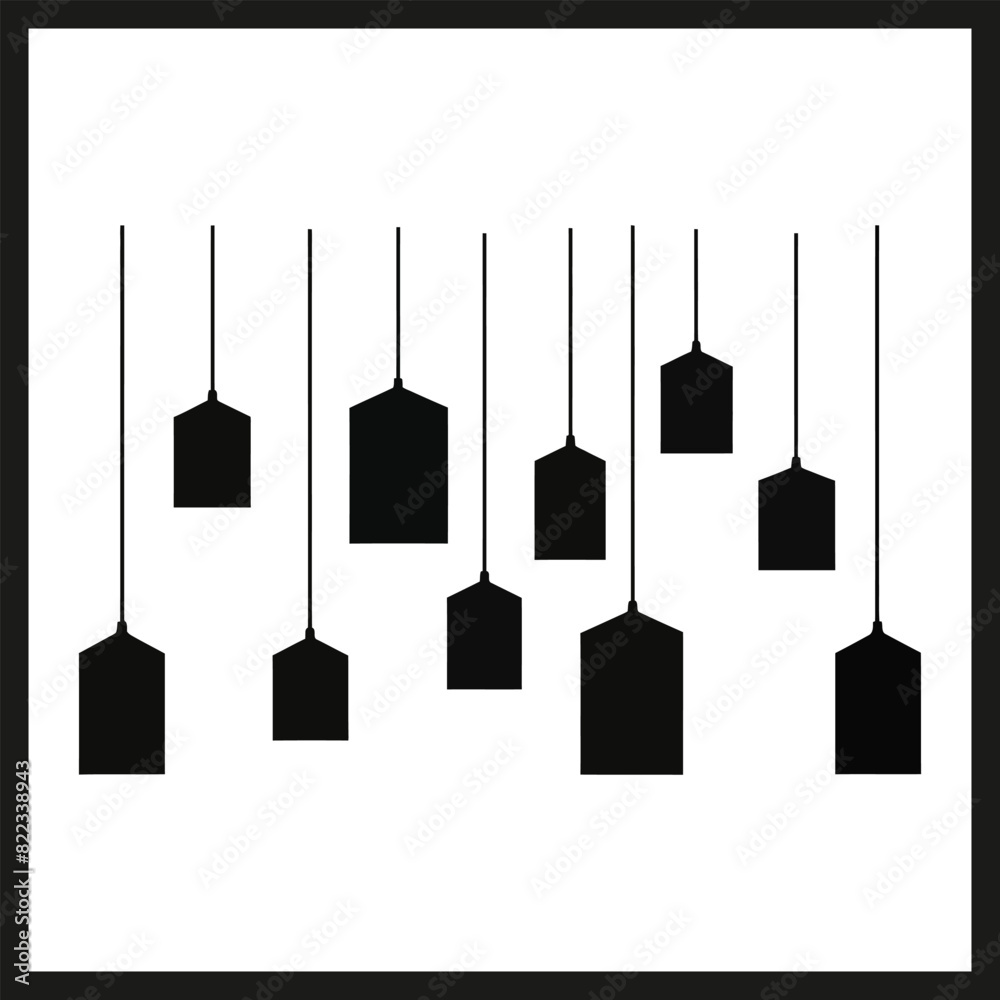 flashing sale signs black Silhouette vector flashing sale signs black Silhouette vector