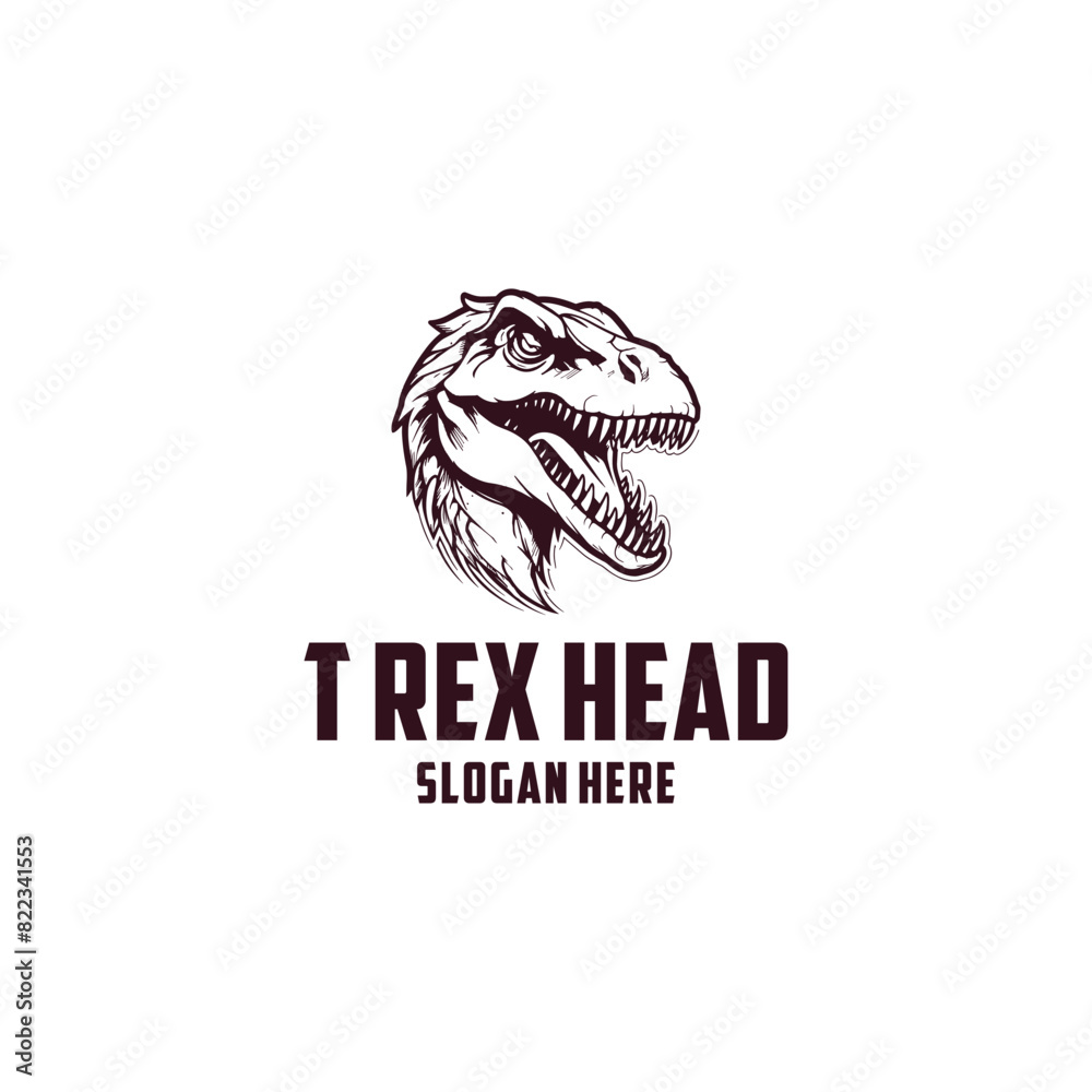 T-rex head logo vector illustration T-rex head logo vector illustration