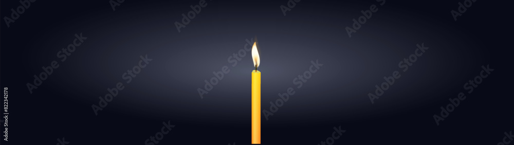 Concept of mourn, Candle dark on black background. Vector Concept of mourn, Candle dark on black background. Vector