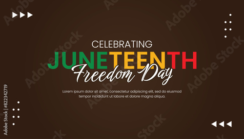 Celebrating Juneteenth Freedom Day Banner