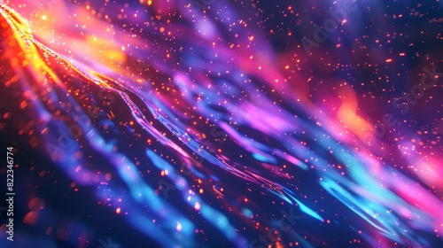 Galactic flow of blue and pink particles  ideal for cosmic backgrounds.