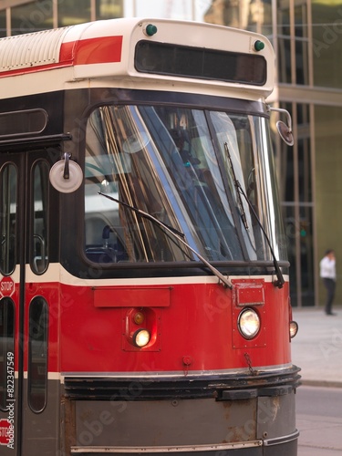 Canvas Print Trolley Car, Toronto, Ontario, Canada; Trolley Car On The Street