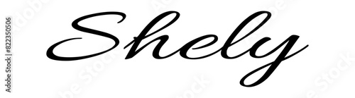 Shely - black color - name written - ideal for websites, presentations, greetings, banners, cards, t-shirt, sweatshirt, prints, cricut, silhouette, sublimation, tag