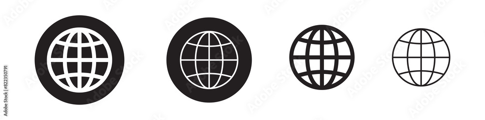 Web site icon line set. Editable line www icon Web site icon line set. Editable line www icon