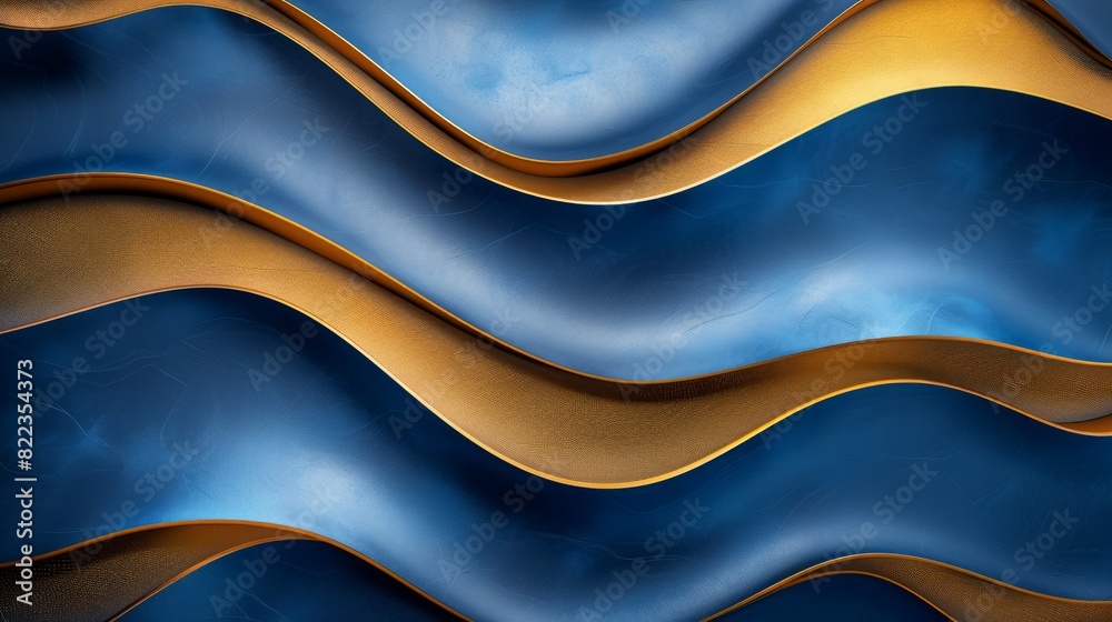 Elegant blue and gold waves with a luxurious feel. Elegant blue and gold waves with a luxurious feel.