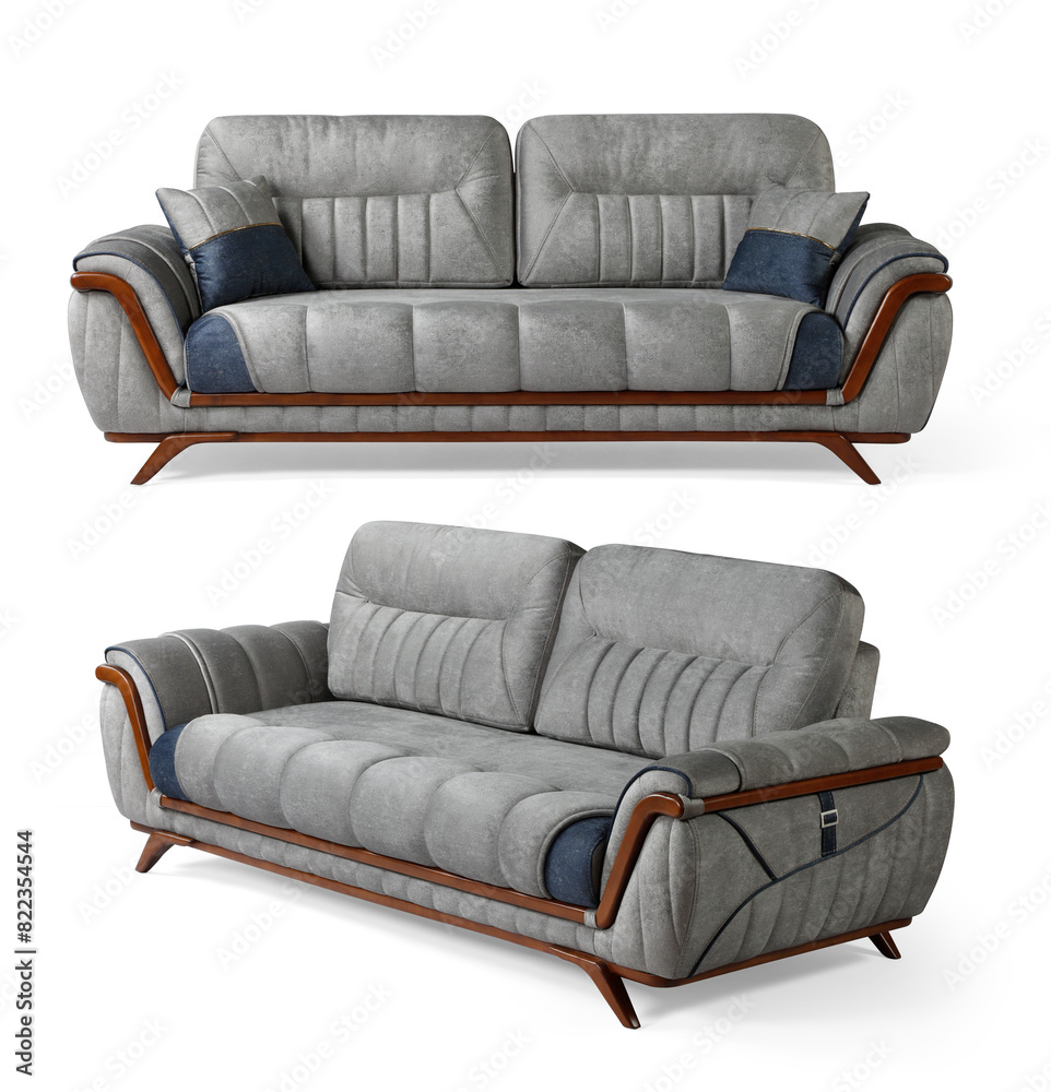 Obraz premium Modern sofa isolated on white background . corner view