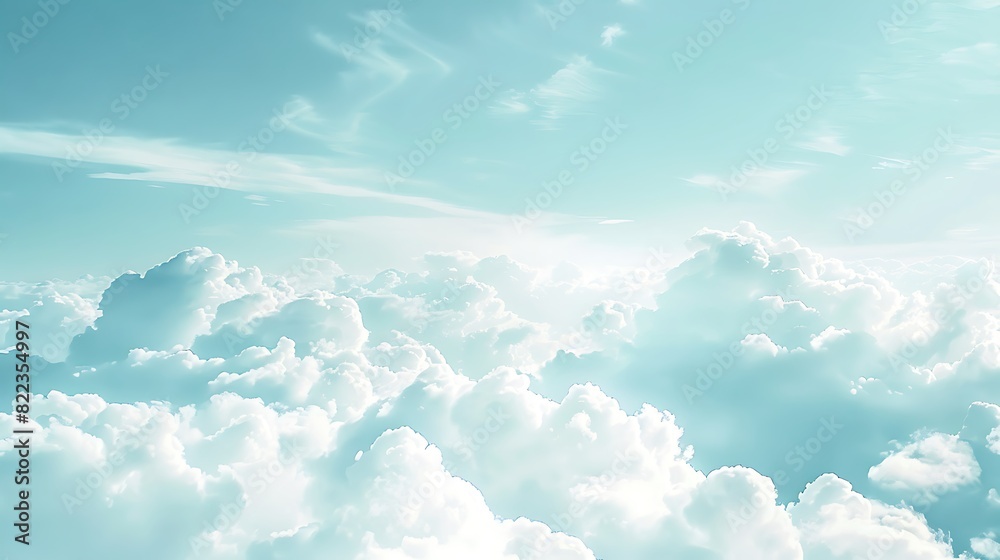 Dreamy Double Exposure Silhouette with Fluffy Clouds and Blue Sky - Copy Space for Airy Composition Dreamy Double Exposure Silhouette with Fluffy Clouds and Blue Sky - Copy Space for Airy Composition