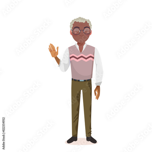 Man with glasses vector illustration