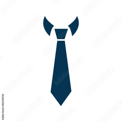 The tie icon. Necktie and neckcloth symbol. Flat