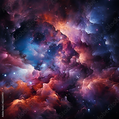 The image showcases a mesmerizing nebula.