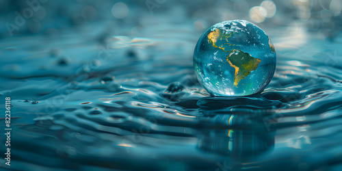 globe in water