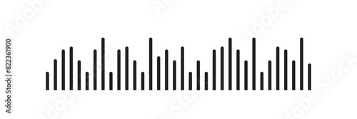 Audio wave set. Voice record icon set. Podcast sound waves set. Sound wave icon set. Vector illustration photo