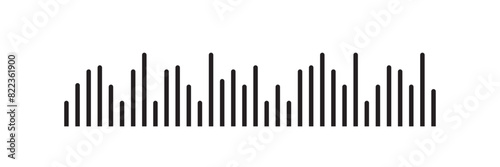 Audio wave set. Voice record icon set. Podcast sound waves set. Sound wave icon set. Vector illustration
