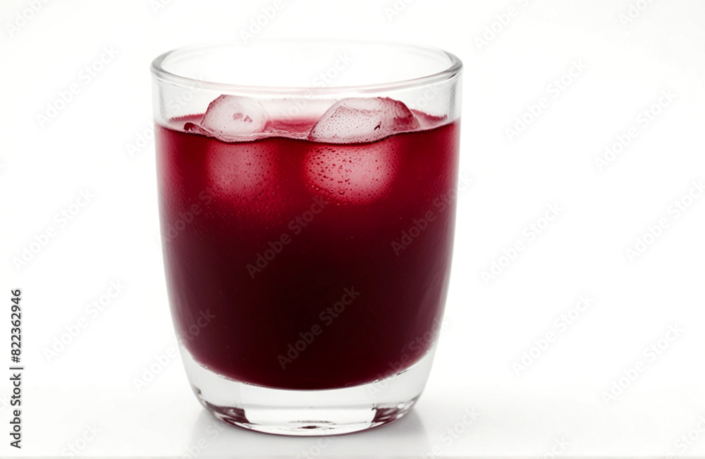 Beetroot with juice in a glass, isolated on white background Beetroot with juice in a glass, isolated on white background