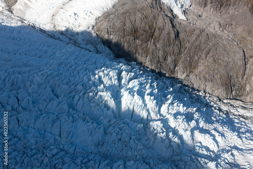 New Zealand Franz Josef Glacier on a sunny spring day