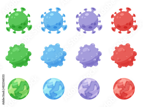 ウイルスのイラスト素材セット