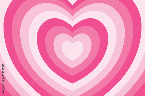 Pink heart background. Valentine's day romance love celebration concept. Vector stock