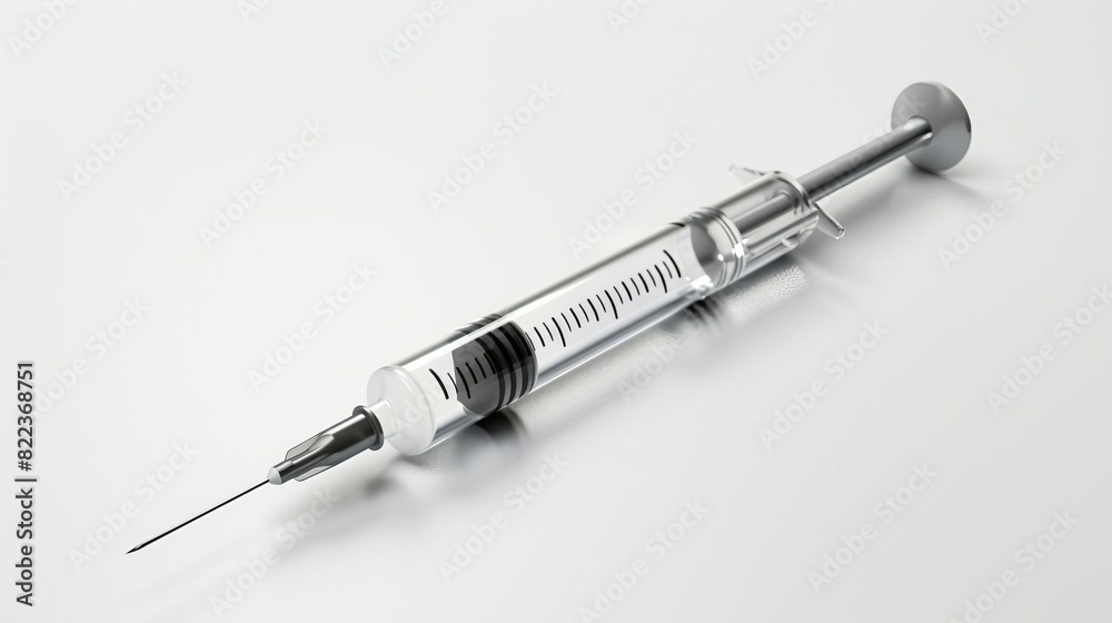 Photo of a dental syringe on a white background, emphasizing its precision
