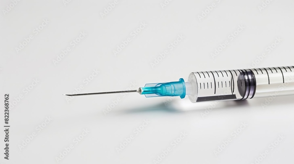 Photo of a dental syringe on a white background, emphasizing its precision