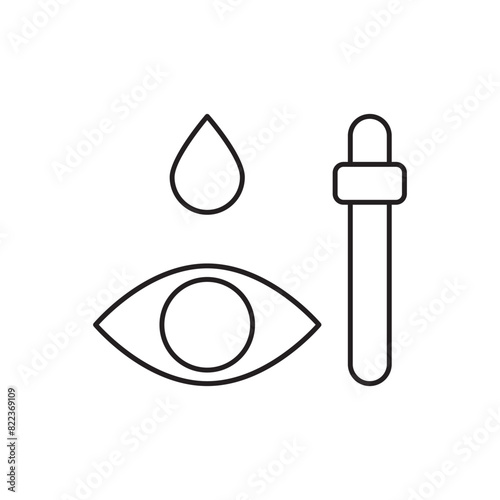 eye drop, pipette icon design, isolated on white background, vector illustration