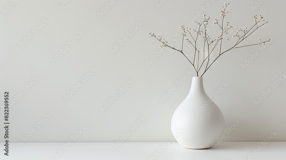 Blooming Elegance: A White Vase Overflowing With Delicate Flowers Blooming Elegance: A White Vase Overflowing With Delicate Flowers