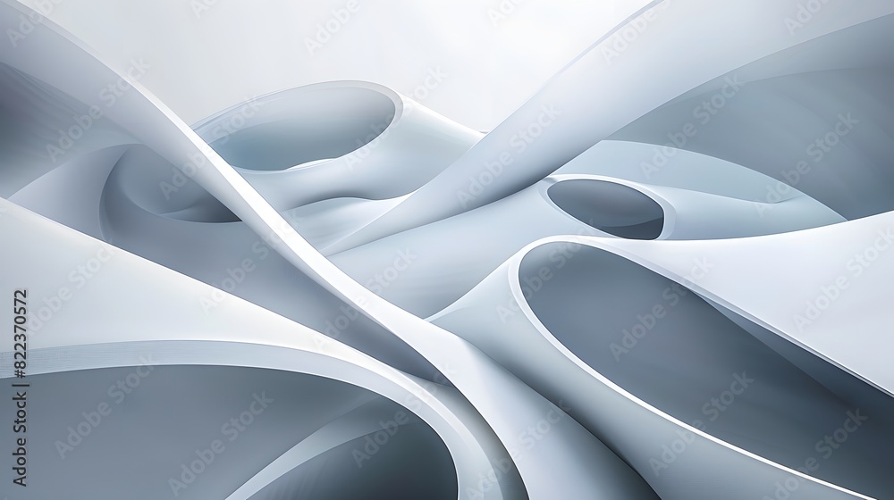 Abstract white wavy sculpted horizontal background wave of 3d white liquid flow of marble liquid flow texture fluid art abtract themed photorealistic illustration