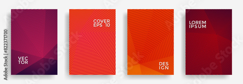 Hexagonal halftone pattern cover pages vector creative design. photo