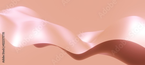 Abstract background curved pattern in design 3d render