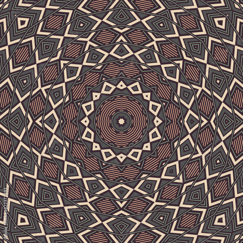 Beautiful geometric seamless pattern graphic design. Flat curtain print.