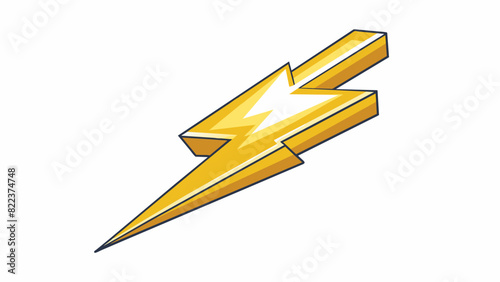 A bolt of lightning streaked across the sky glowing bright white as it traveled at an incredible speed towards the ground.. Cartoon Vector