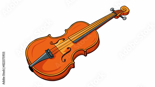 A long slender instrument with a curved shape and strings running the length of its body. The strings can be plucked or bowed to create a melodic. Cartoon Vector
