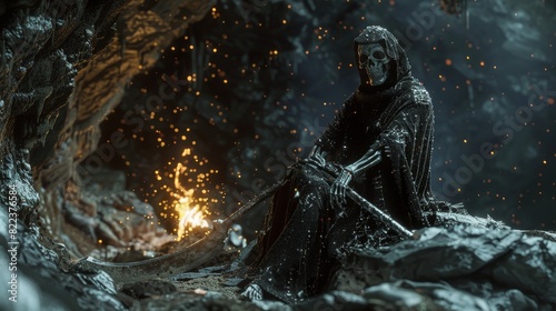 Grim Reaper in Fiery Cave Scene  © Franz Rainer