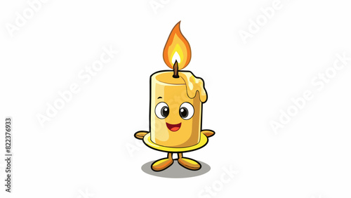 A single candle illuminating a dark room casting a gentle glow and creating a warm inviting atmosphere. The flickering light represents hope and the. Cartoon Vector