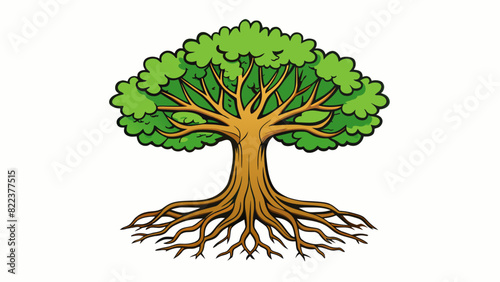 A sy oak tree with deep roots signifies my unwavering determination and strong sense of self. Its tall stature and reliable nature mirror my. Cartoon Vector