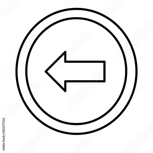 turn left arrow icon vector design 